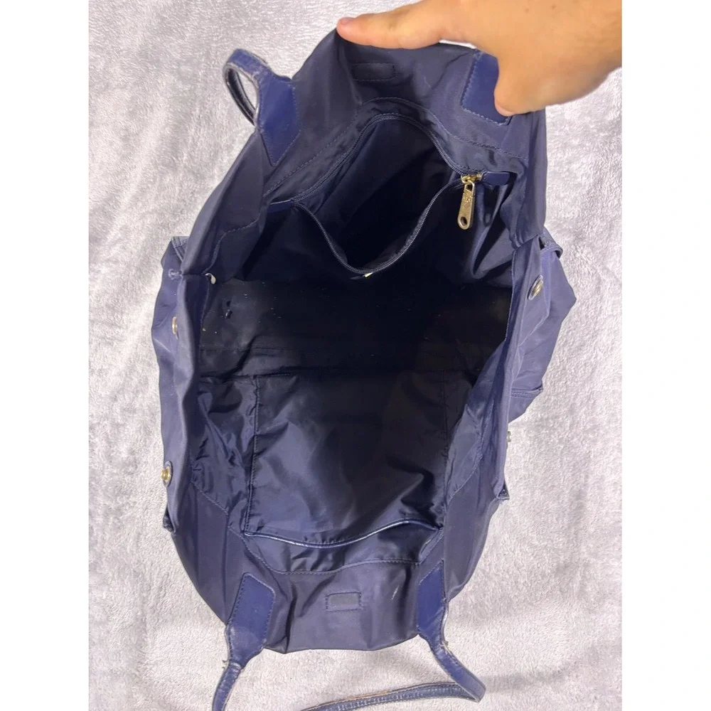 Tory Burch Ella Tote Bag L Blue Womens large